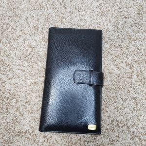 Bally black leather wallet